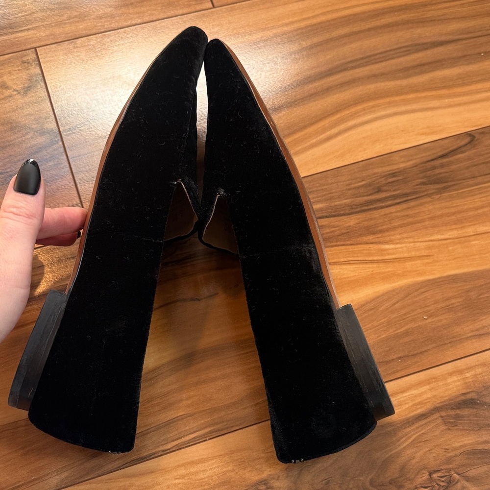 Sam Edelman Black Velvet Flats - Picture 6 of 10